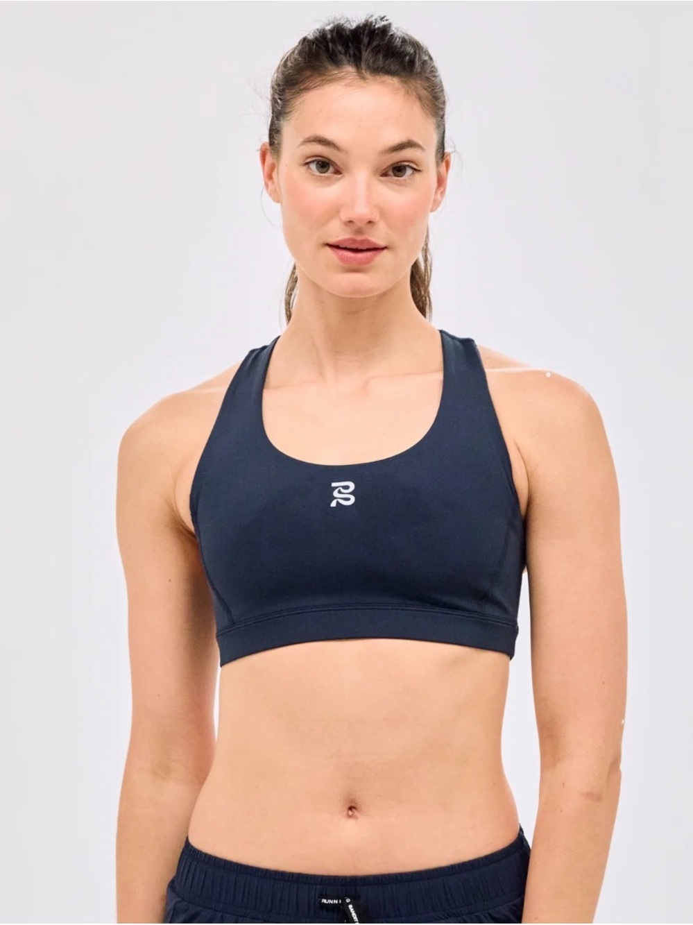 WOMEN'S STAMINA™ SCOOP NECK RUN BRA - NY NAVY